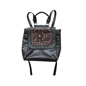 Trinity Ranch Brown Backpack Tooled Leather‎ Bag Western Cowgirl